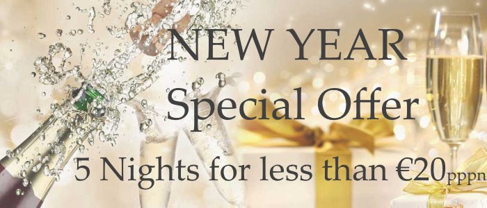 New Year Offer - less than 20 Euros per person per day
